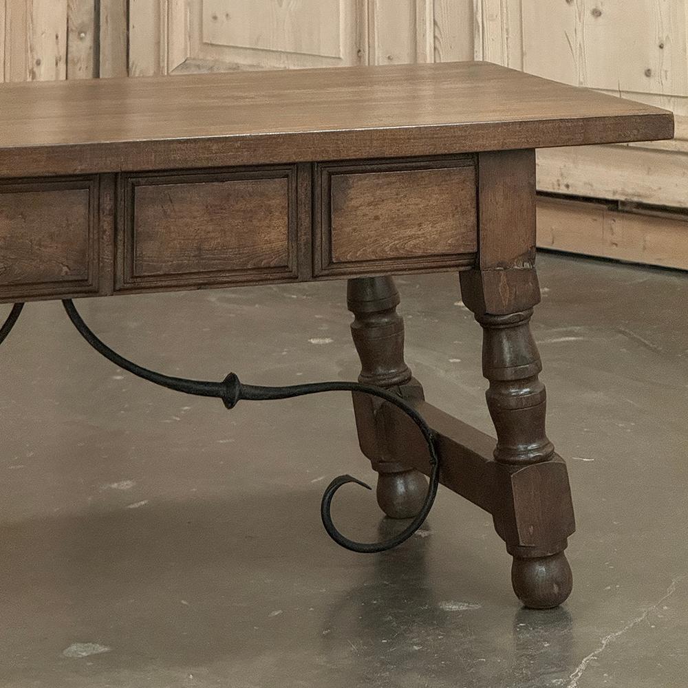 Rustic Vintage Spanish Colonial Coffee Table For Sale 13