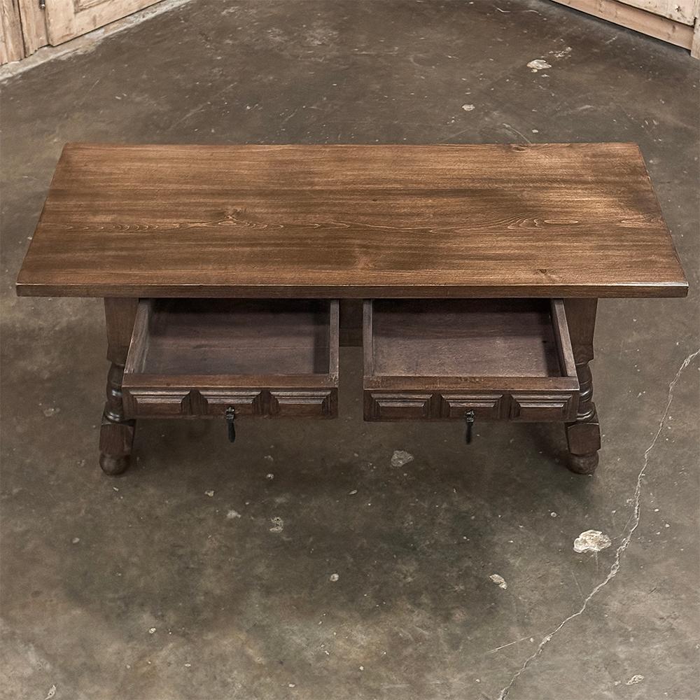 Rustic Vintage Spanish Colonial Coffee Table In Good Condition For Sale In Dallas, TX