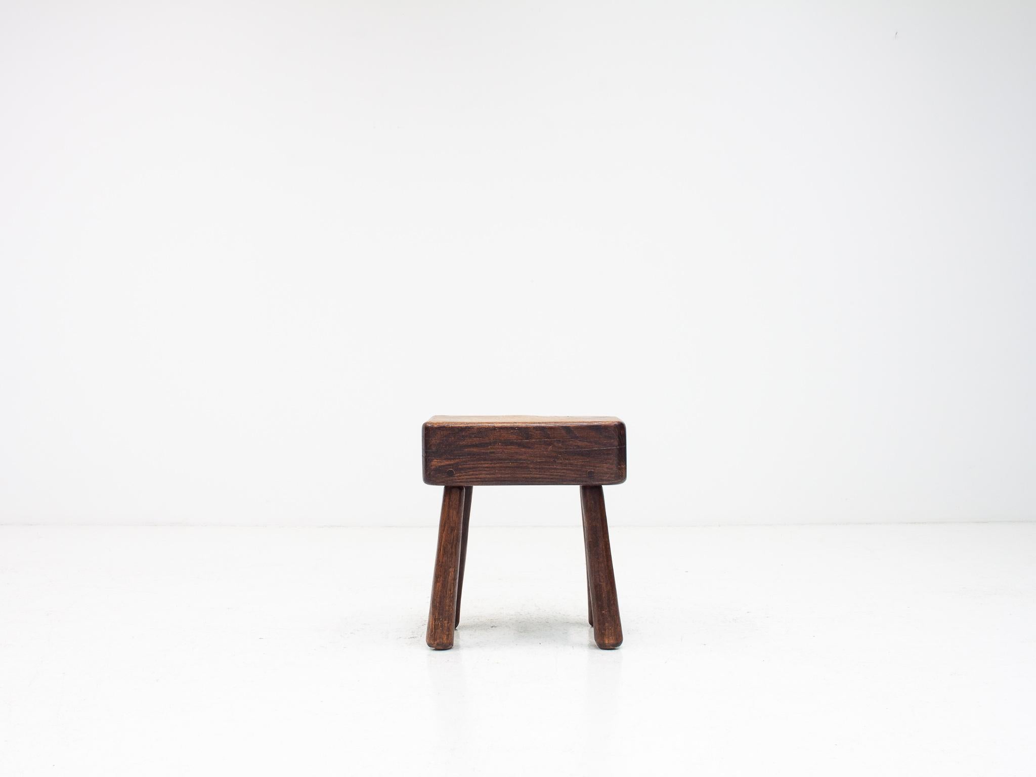  Rustic, Vintage Stool/Table, Belgium, 1900s For Sale 4