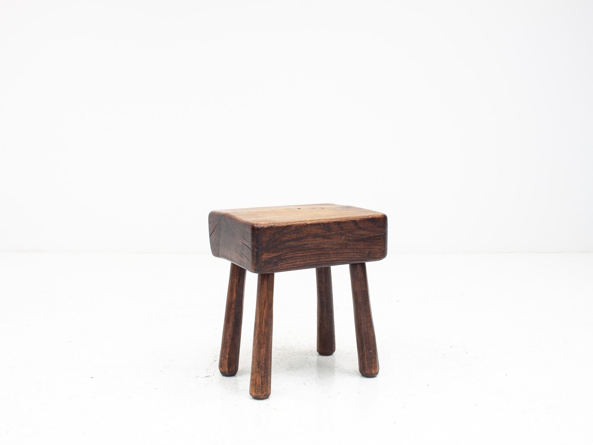  Rustic, Vintage Stool/Table, Belgium, 1900s For Sale 8