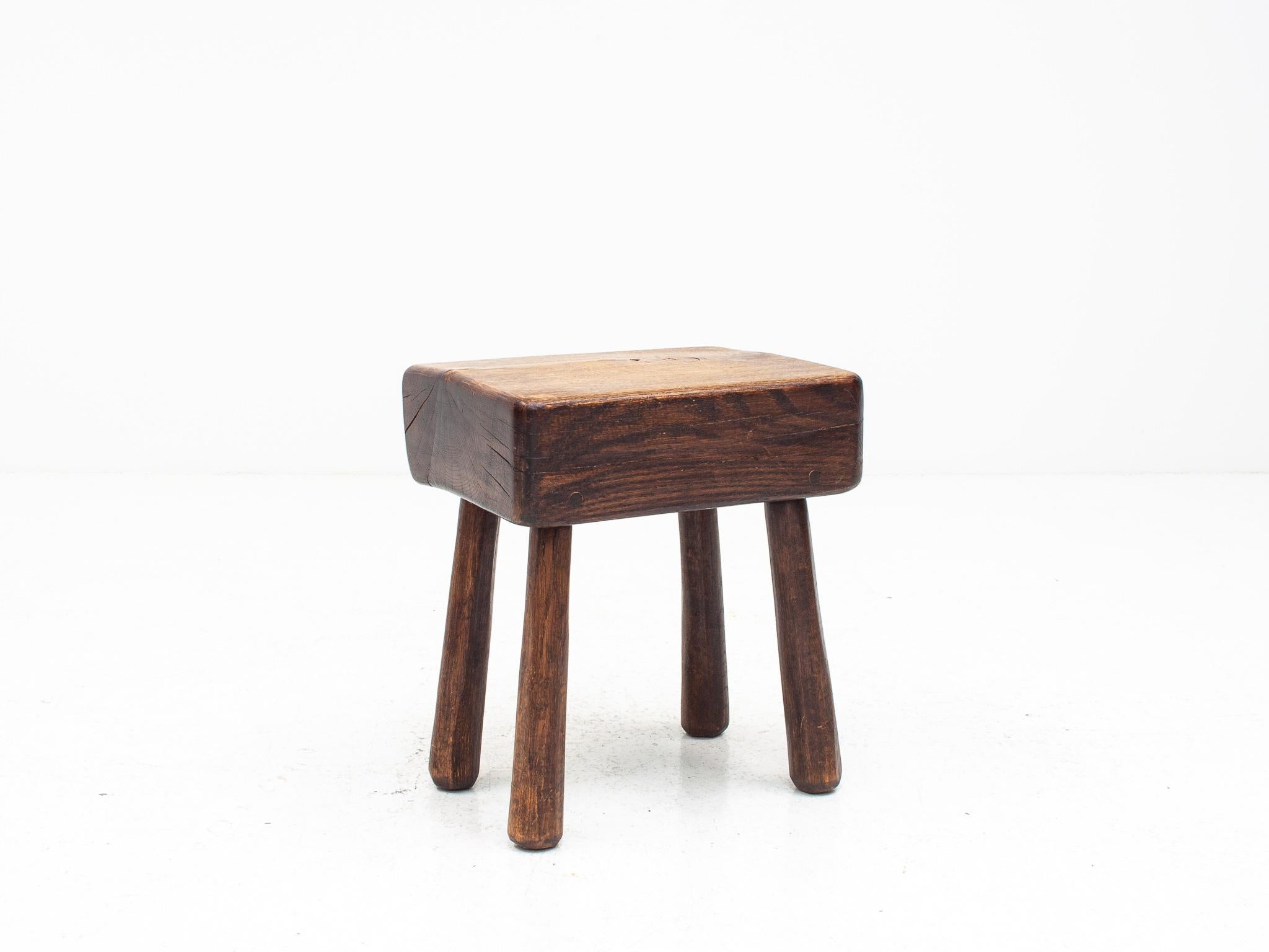 Rustic, Vintage Stool/Table, Belgium, 1900s For Sale 9