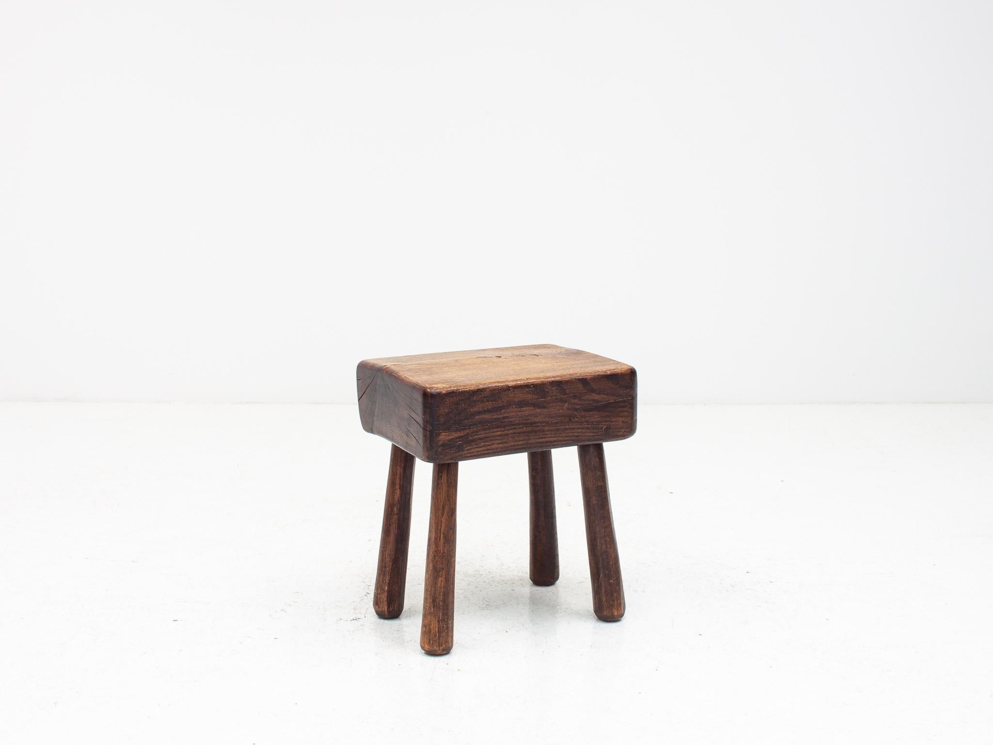  Rustic, Vintage Stool/Table, Belgium, 1900s For Sale 10