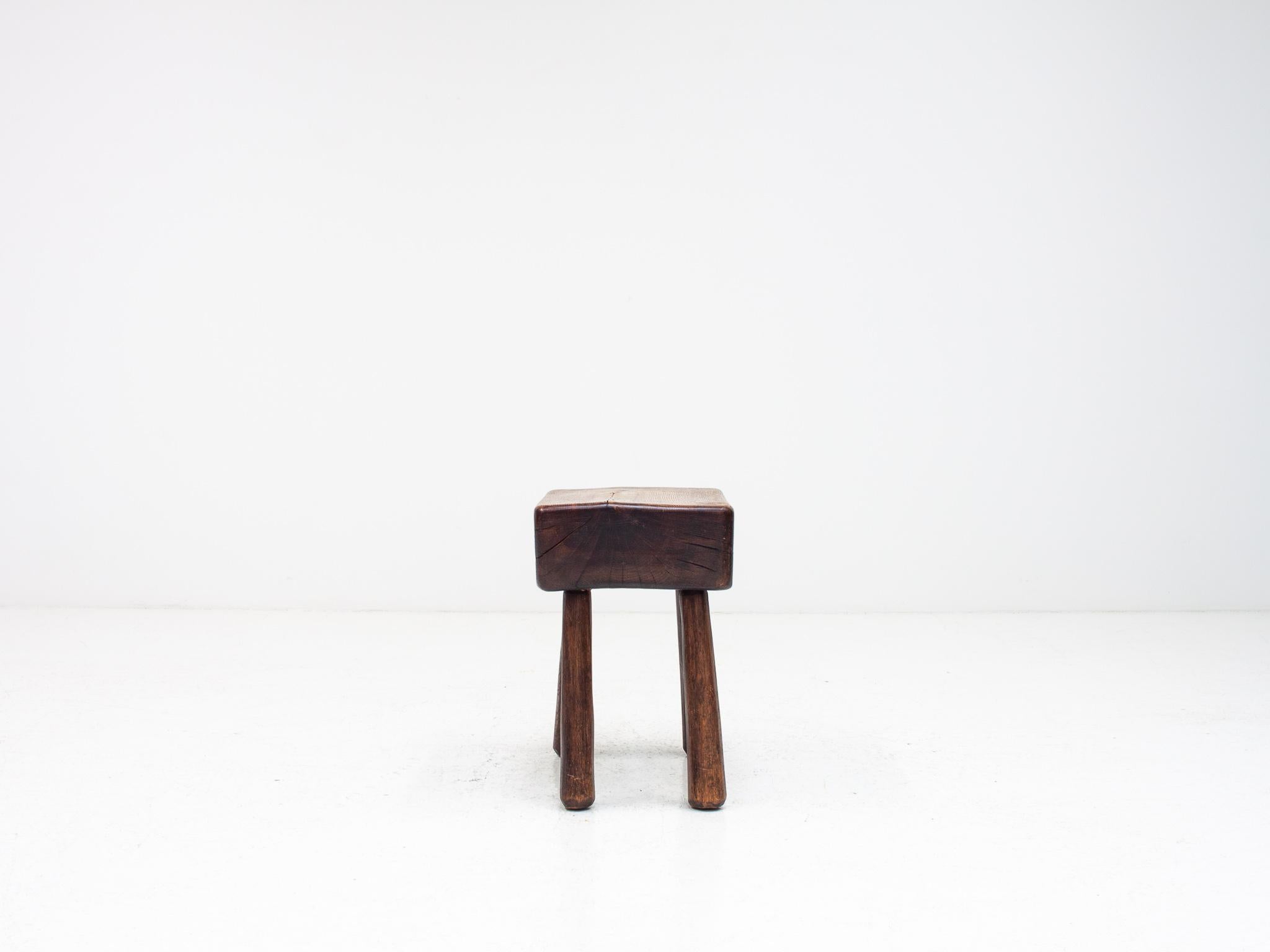  Rustic, Vintage Stool/Table, Belgium, 1900s For Sale 12