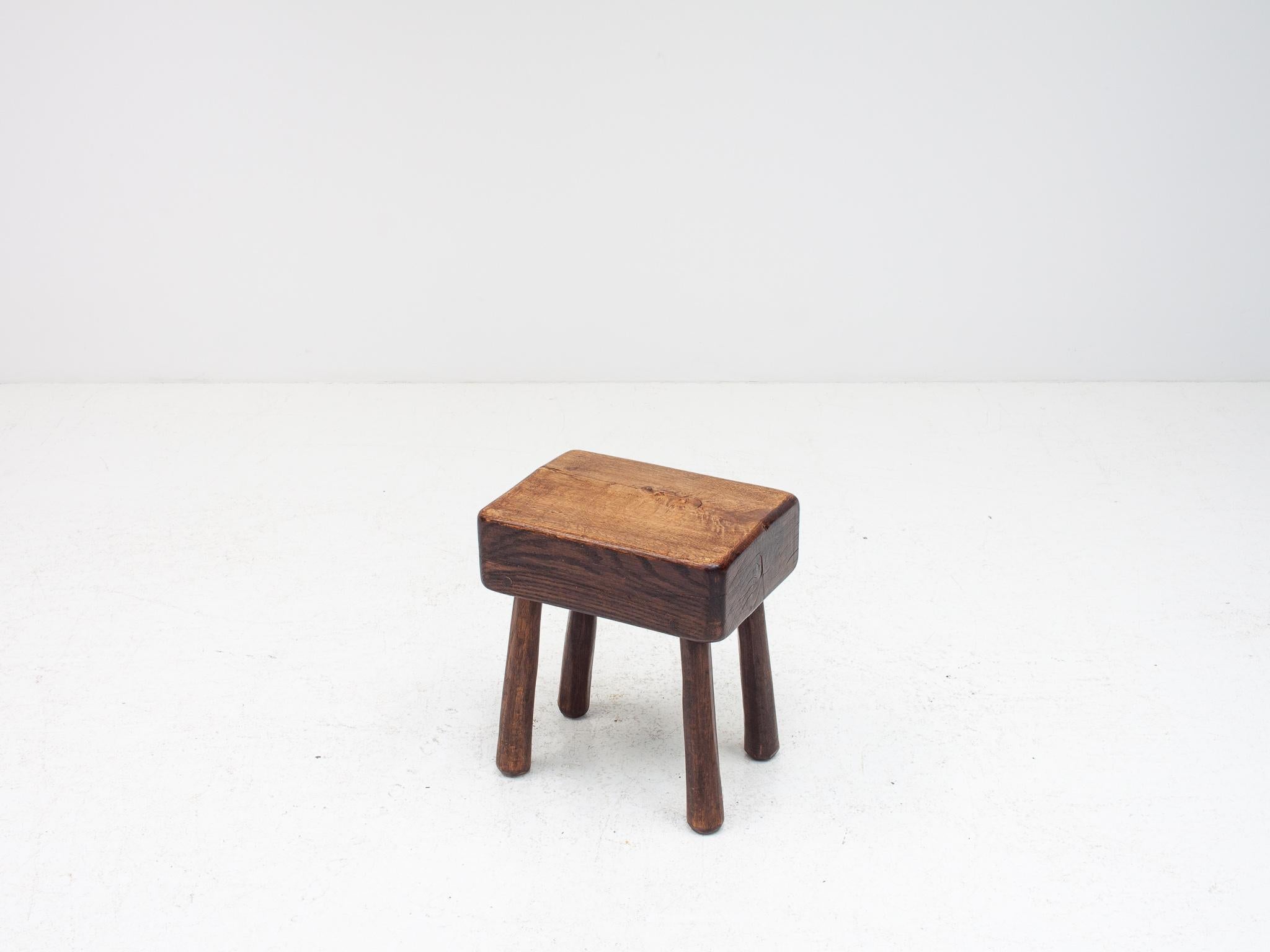  Rustikaler Vintage-Hocker/Tisch, Belgien, 1900er Jahre (20. Jahrhundert)