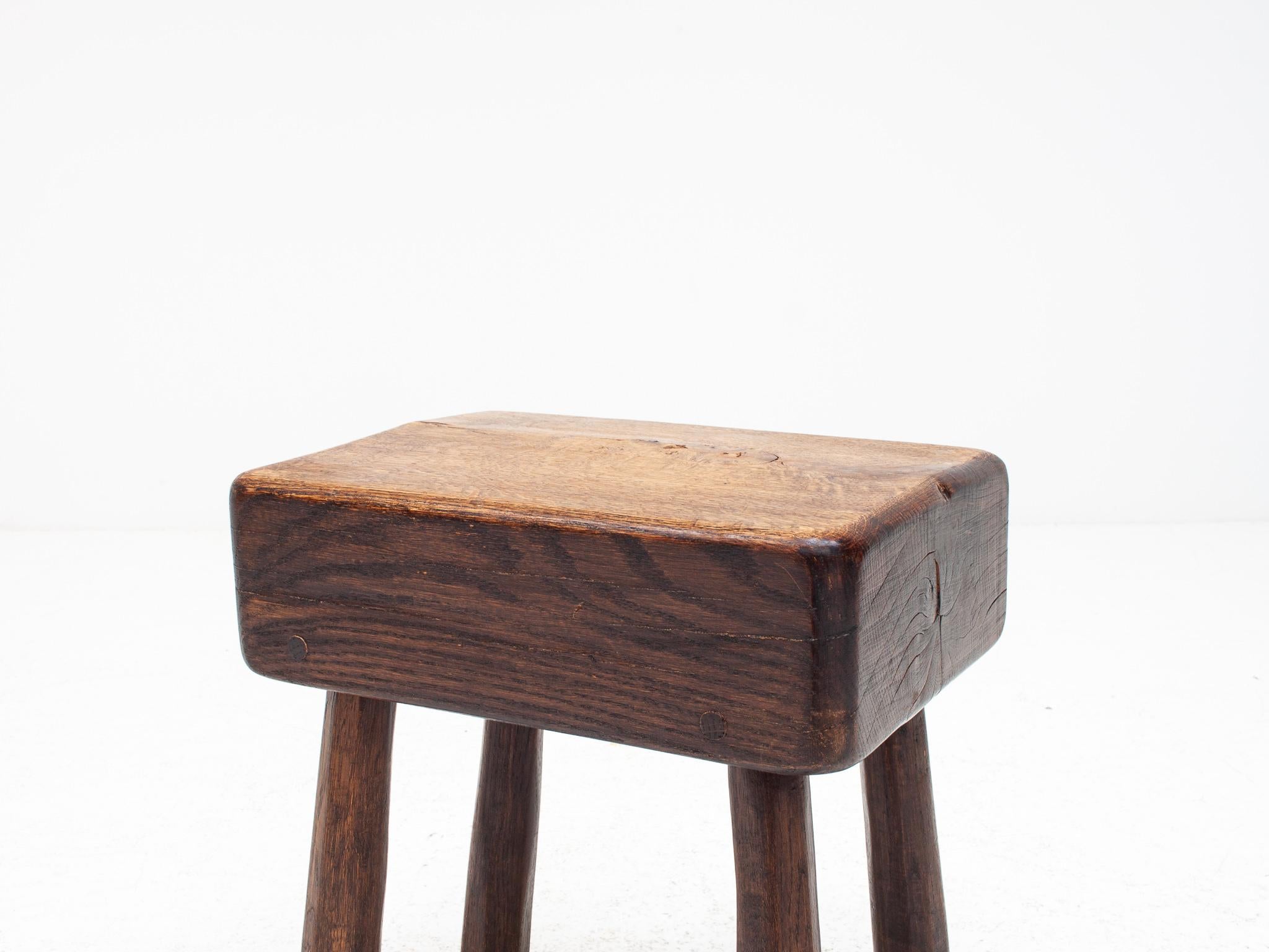  Rustic, Vintage Stool/Table, Belgium, 1900s For Sale 1