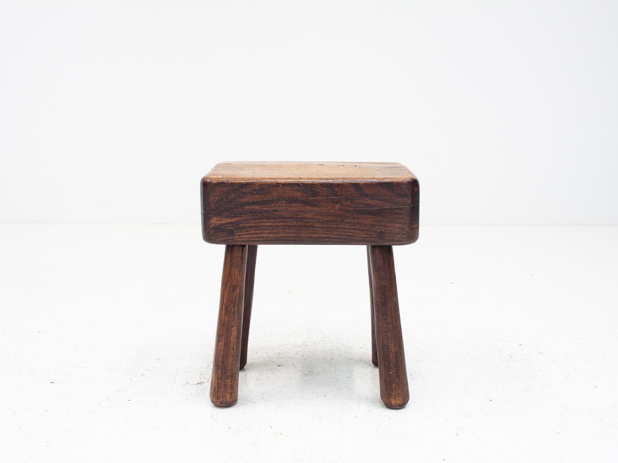  Rustic, Vintage Stool/Table, Belgium, 1900s For Sale 2
