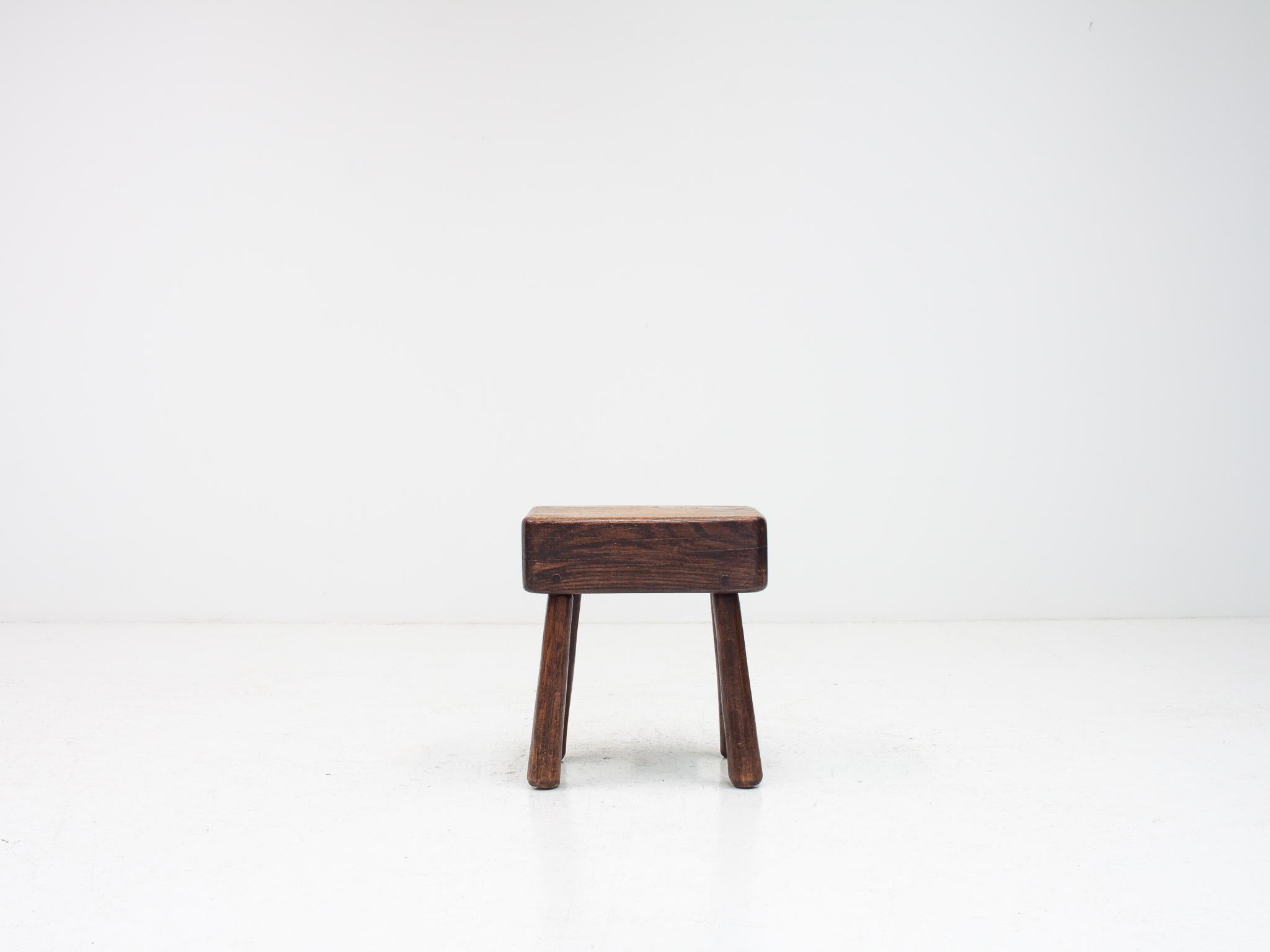  Rustic, Vintage Stool/Table, Belgium, 1900s For Sale 3