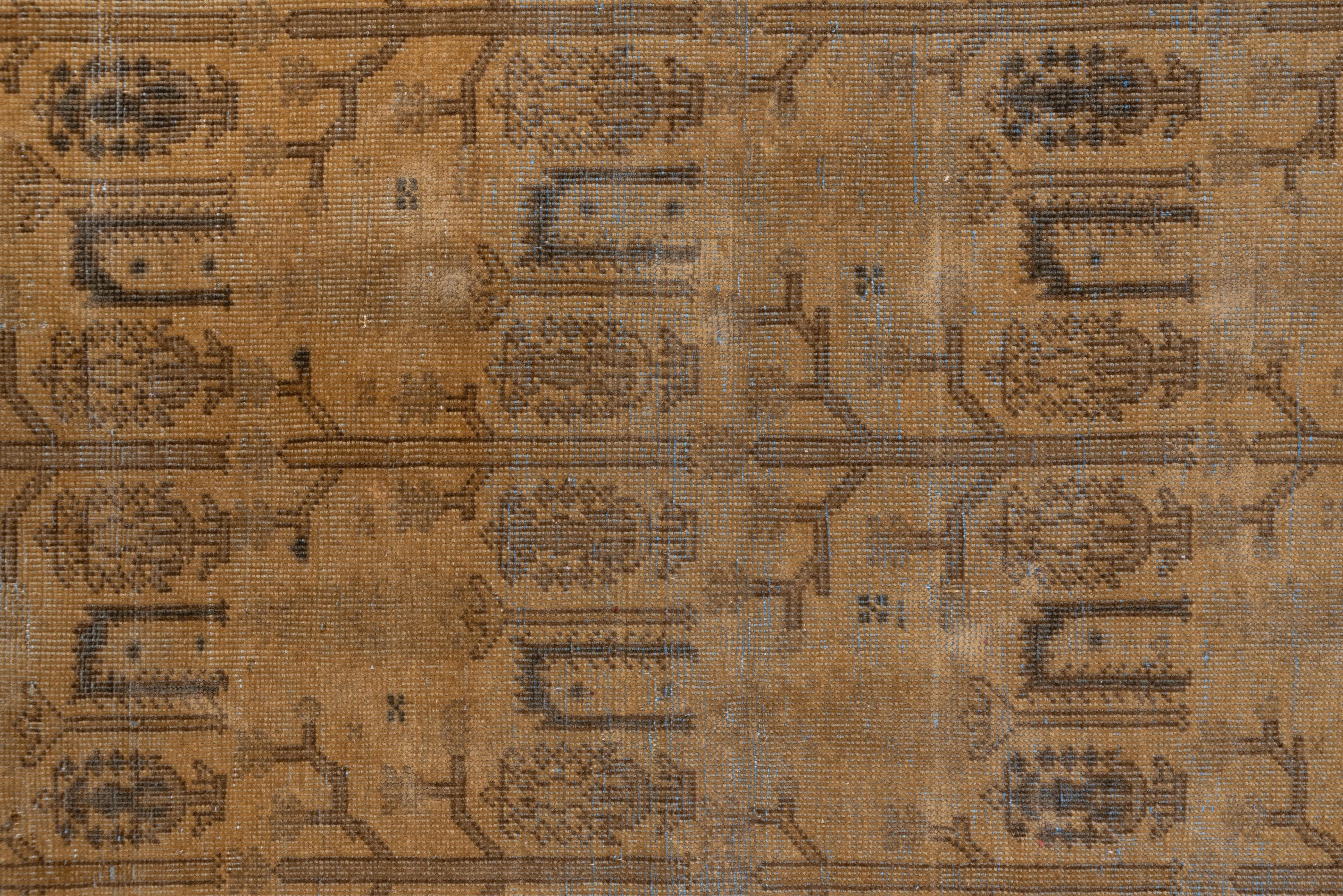 Mid-20th Century Rustic Vintage Turkish Anatolian Rug, Dark Neutral Palette, Shabby Chic For Sale