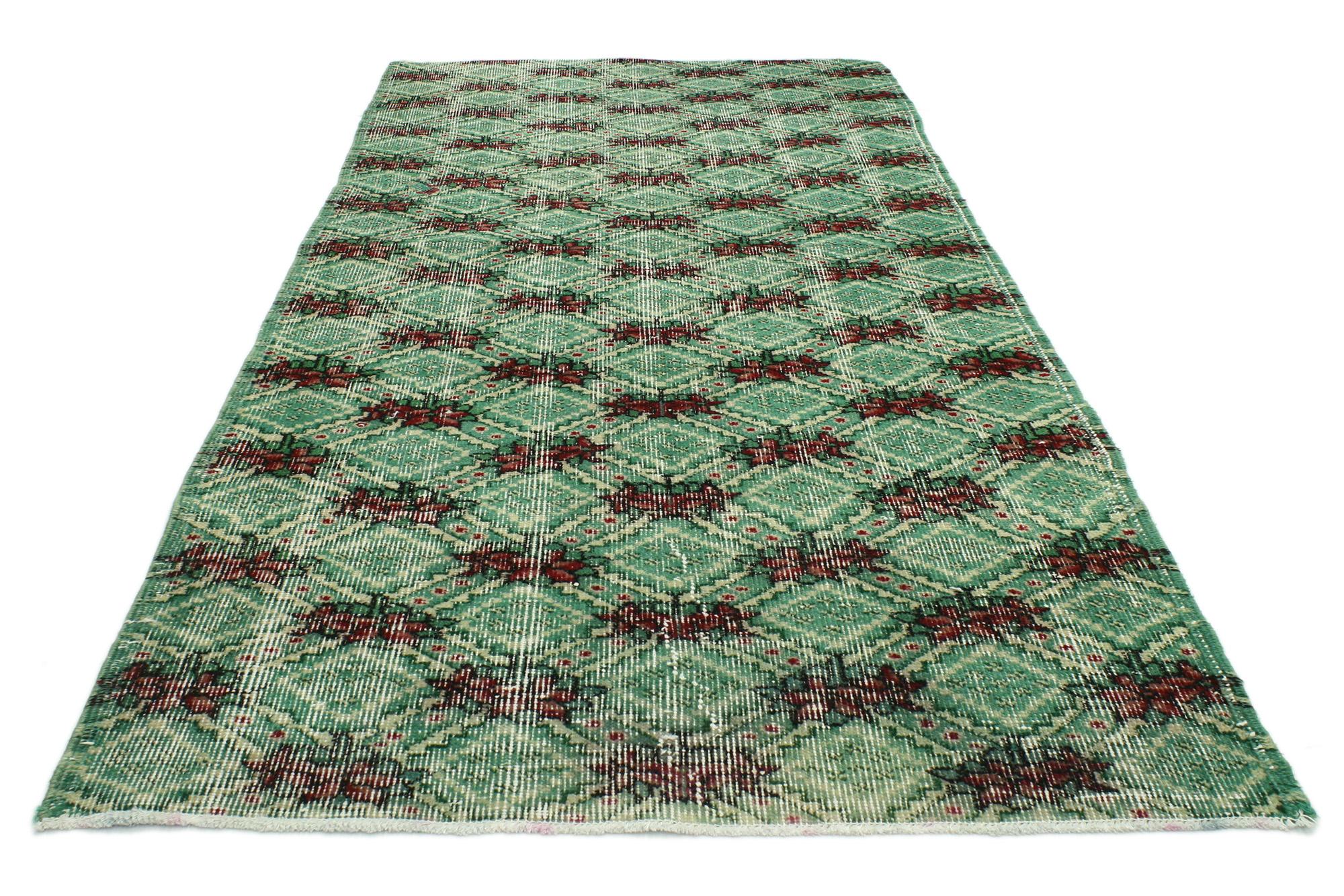 Country Rustic Vintage Turkish Sivas Rug For Sale