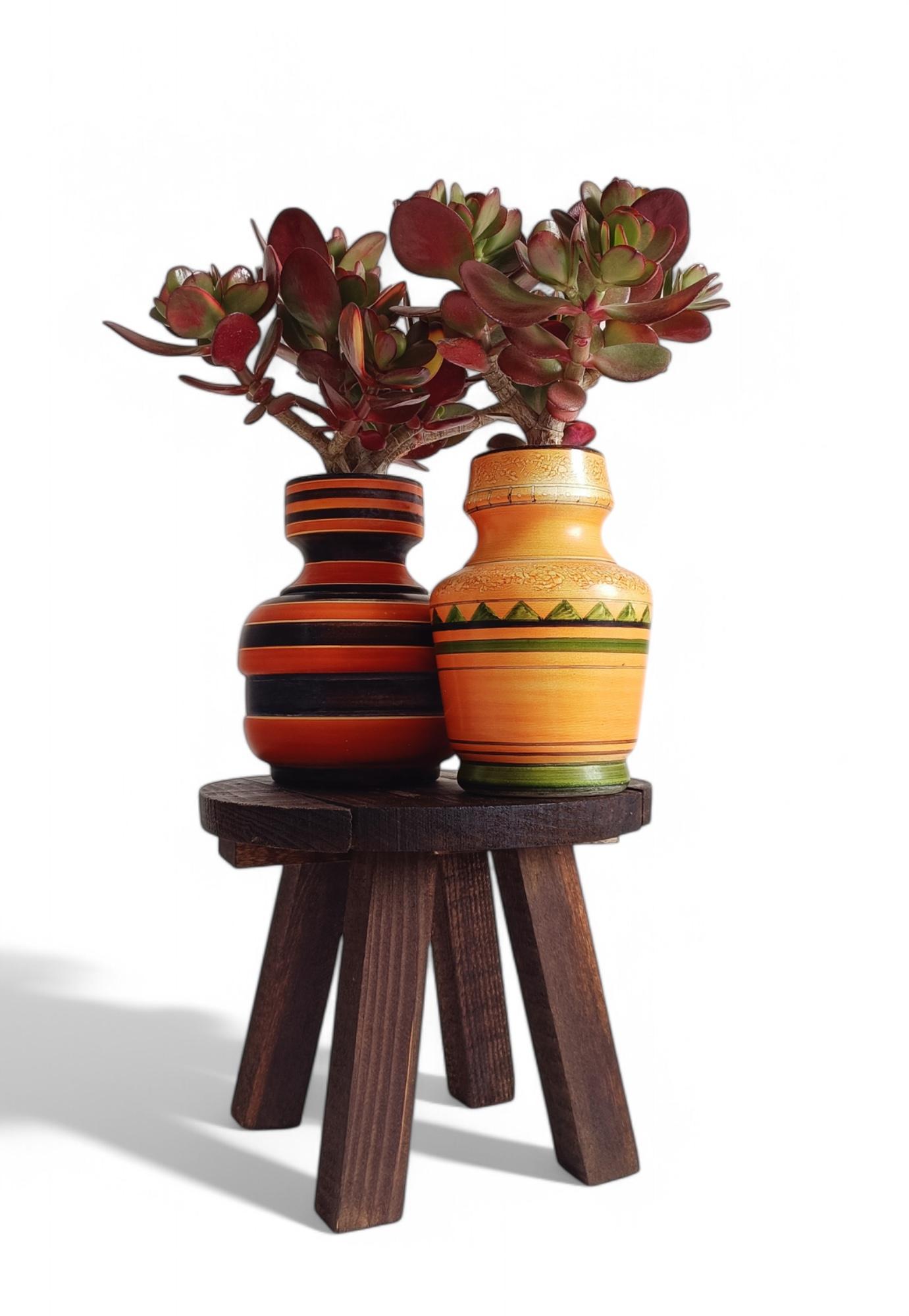 Organique Table d'appoint rustique de tabouret en bois ancien Wabi Sabi, France, début du 20e siècle en vente