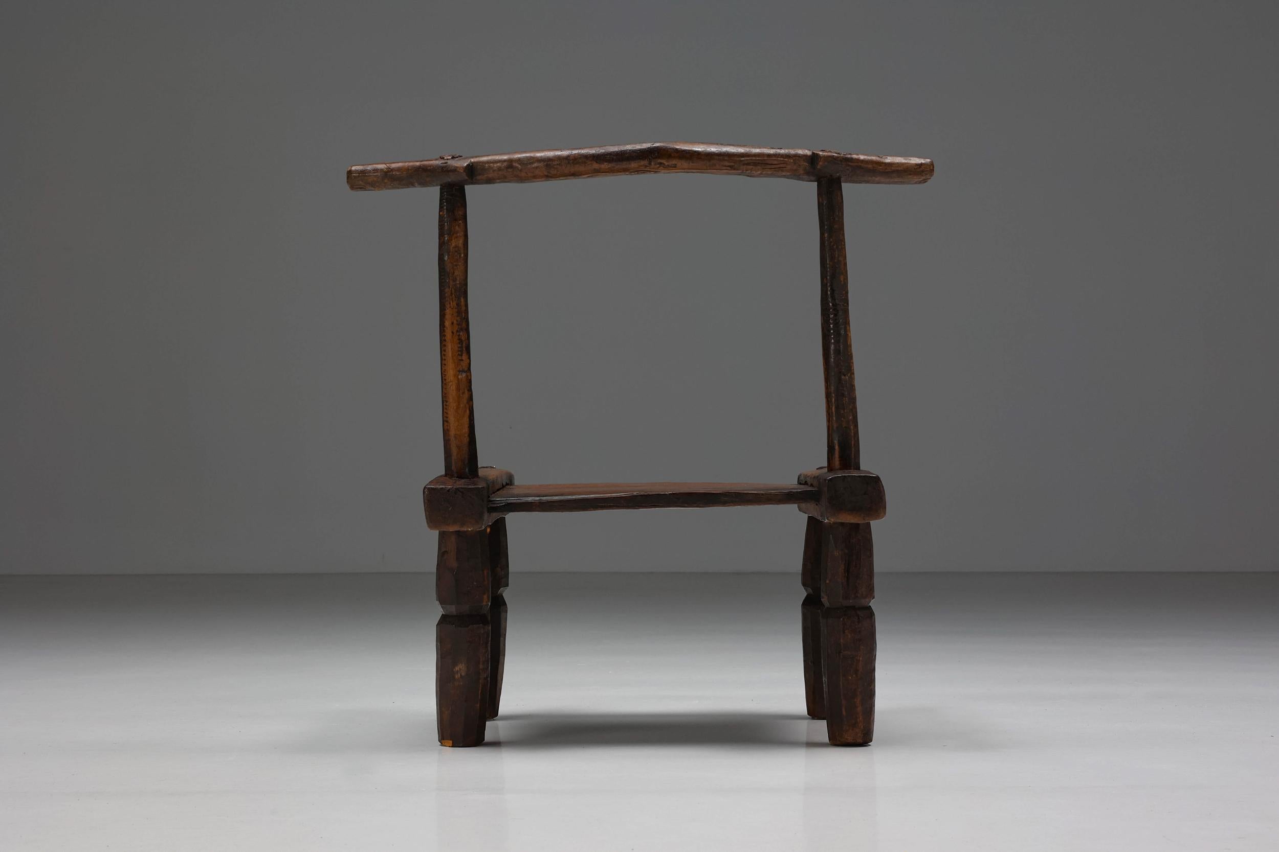 Primitive Rustic Wabi-Sabi Arm Chair, Patina, Craftsmanship, 1890's
