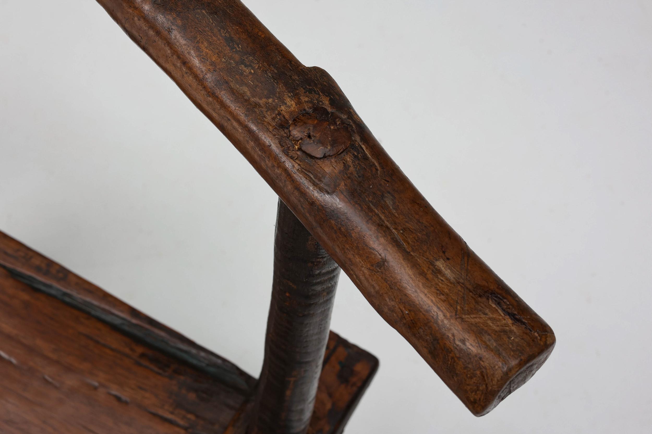 Rustic Wabi-Sabi Arm Chair, Patina, Craftsmanship, 1890's 1