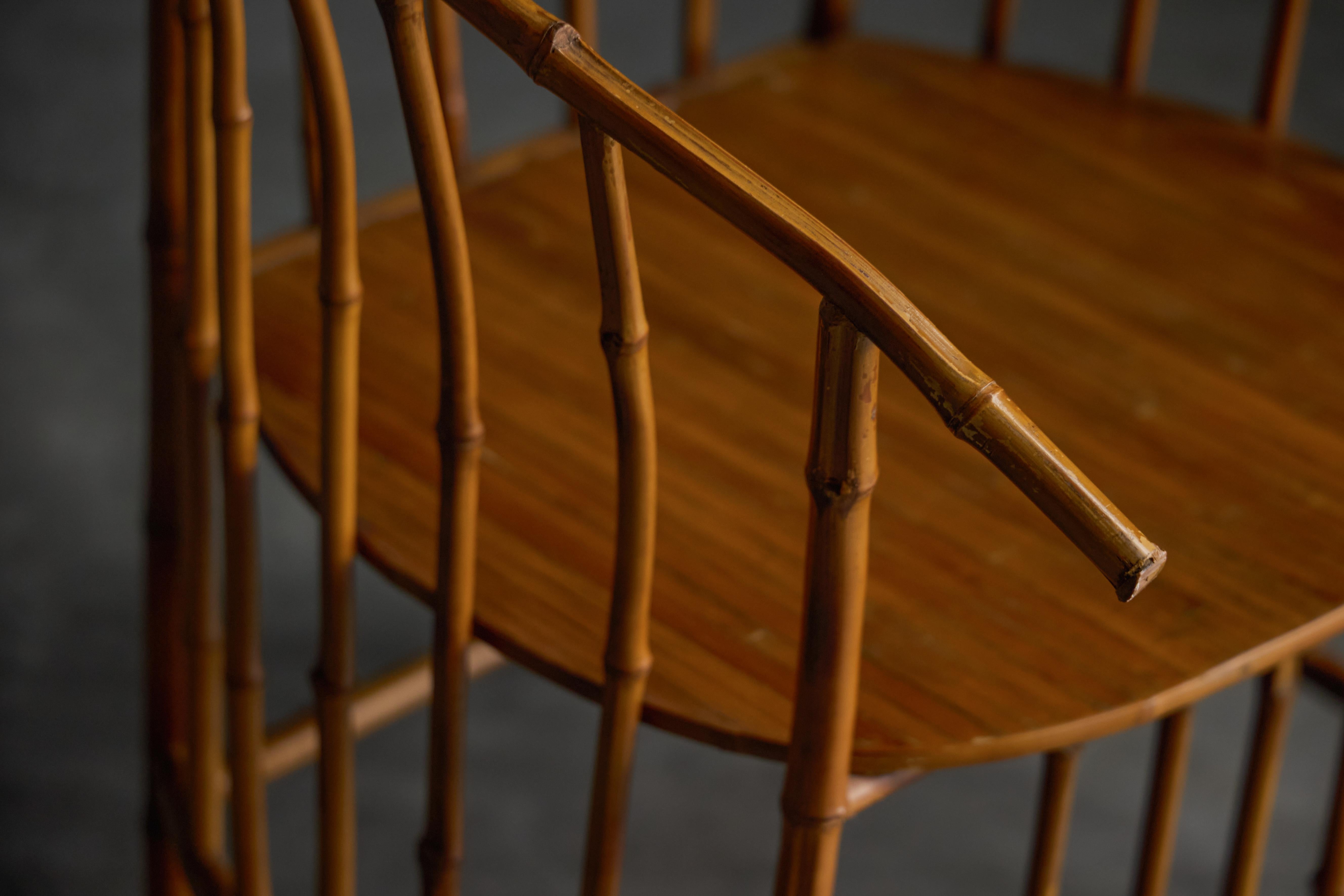 Fauteuils rustiques en bambou Wabi Sabi, France, 1970 en vente 3