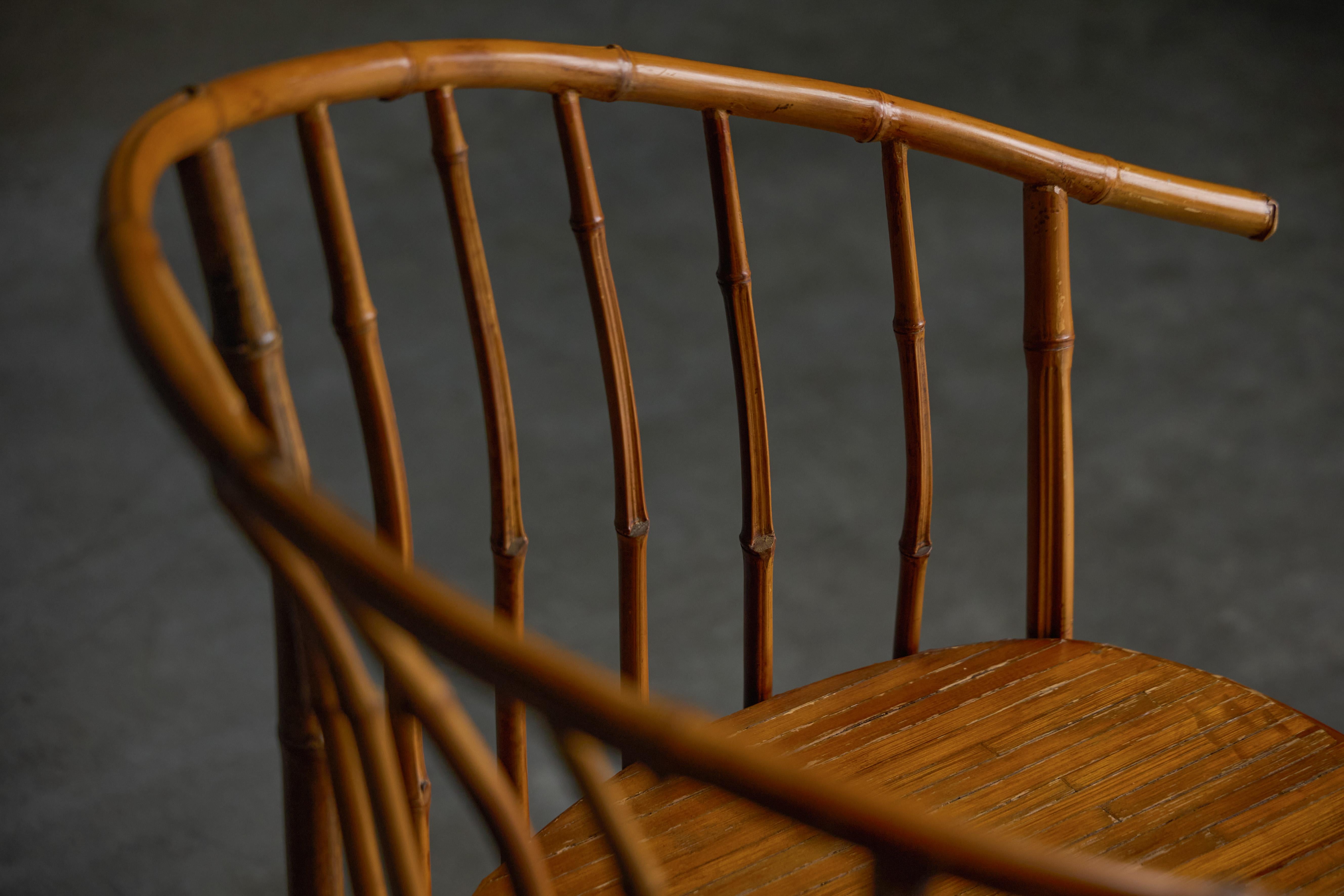 Fauteuils rustiques en bambou Wabi Sabi, France, 1970 en vente 4