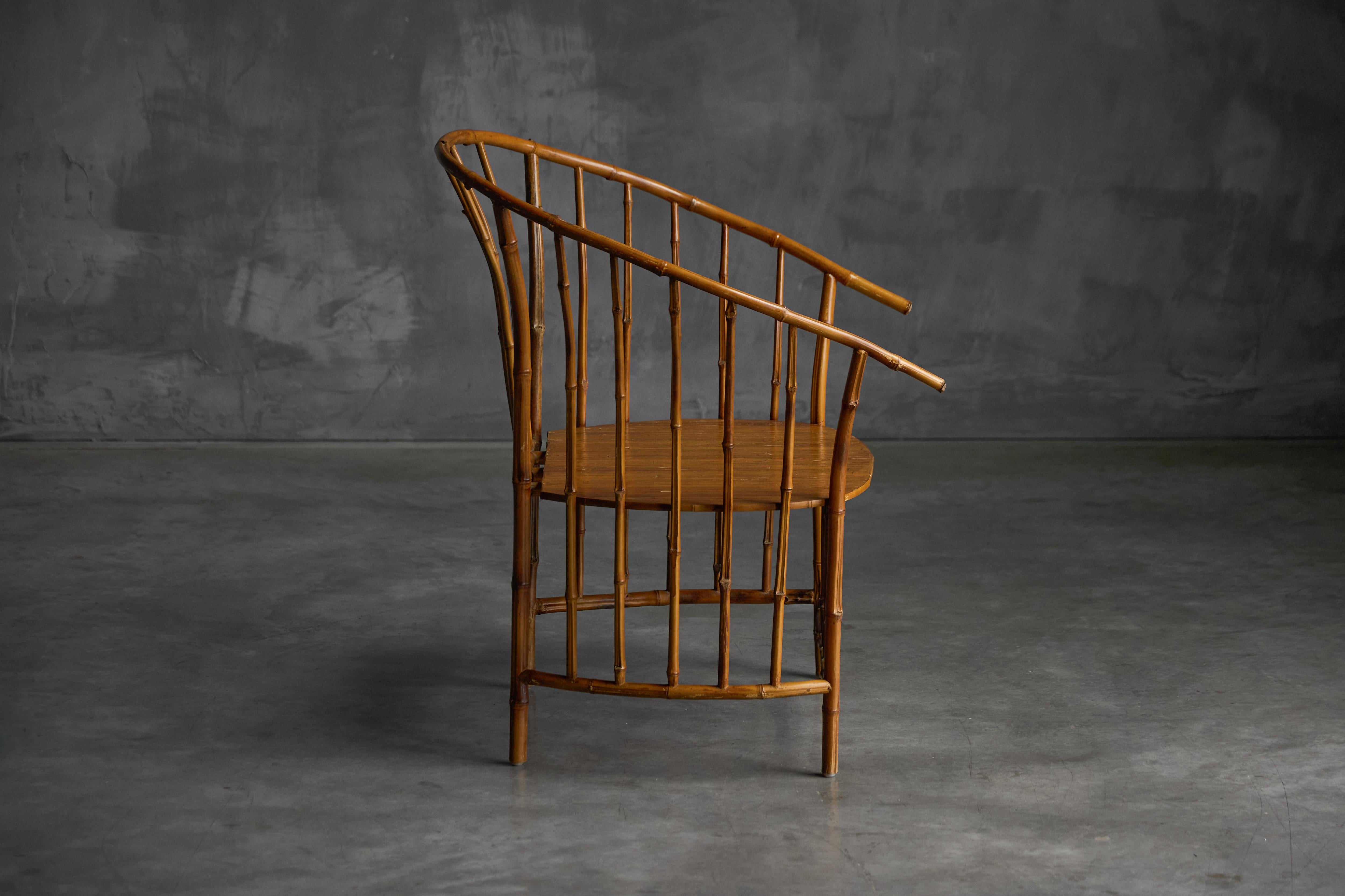 Fauteuils rustiques en bambou Wabi Sabi, France, 1970 en vente 5
