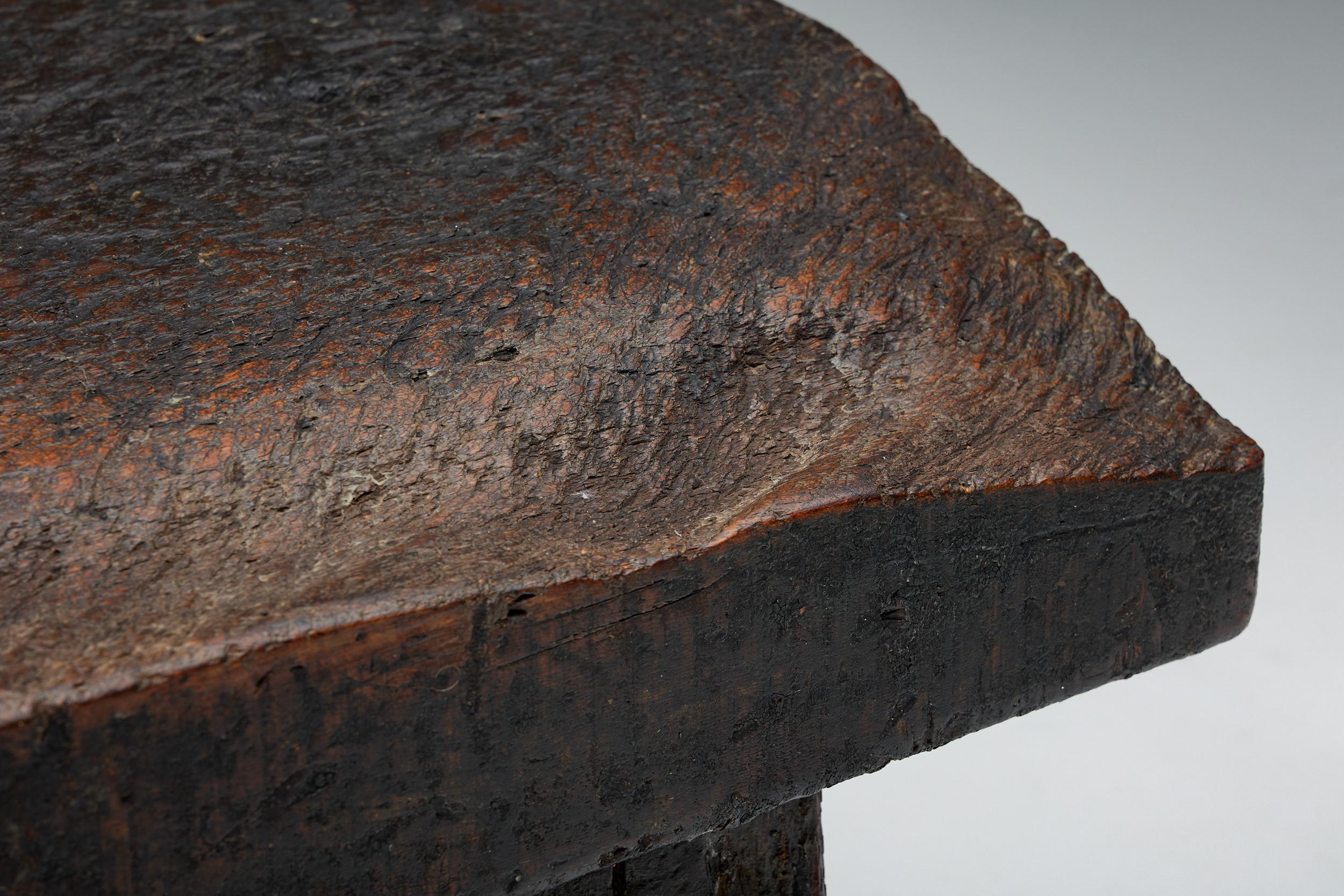 Rustique Wabi-Sabi Brown Pièce polyvalente, table console, table d'appoint, banc, années 1920 en vente 5