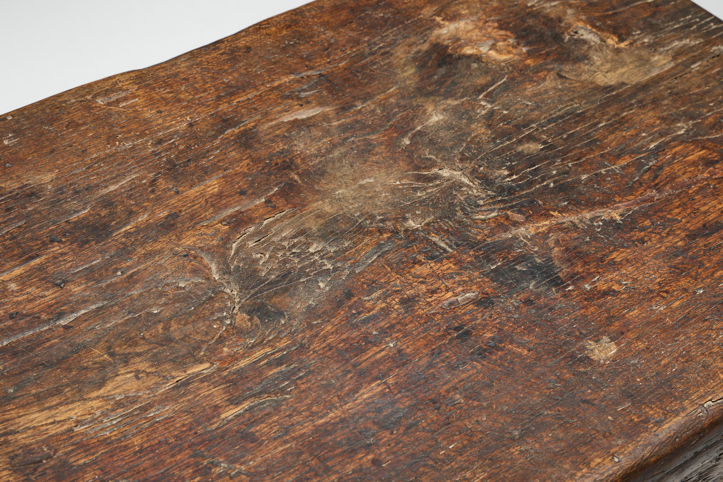 Rustic Wabi Sabi Desk, France, 19th Century For Sale 1