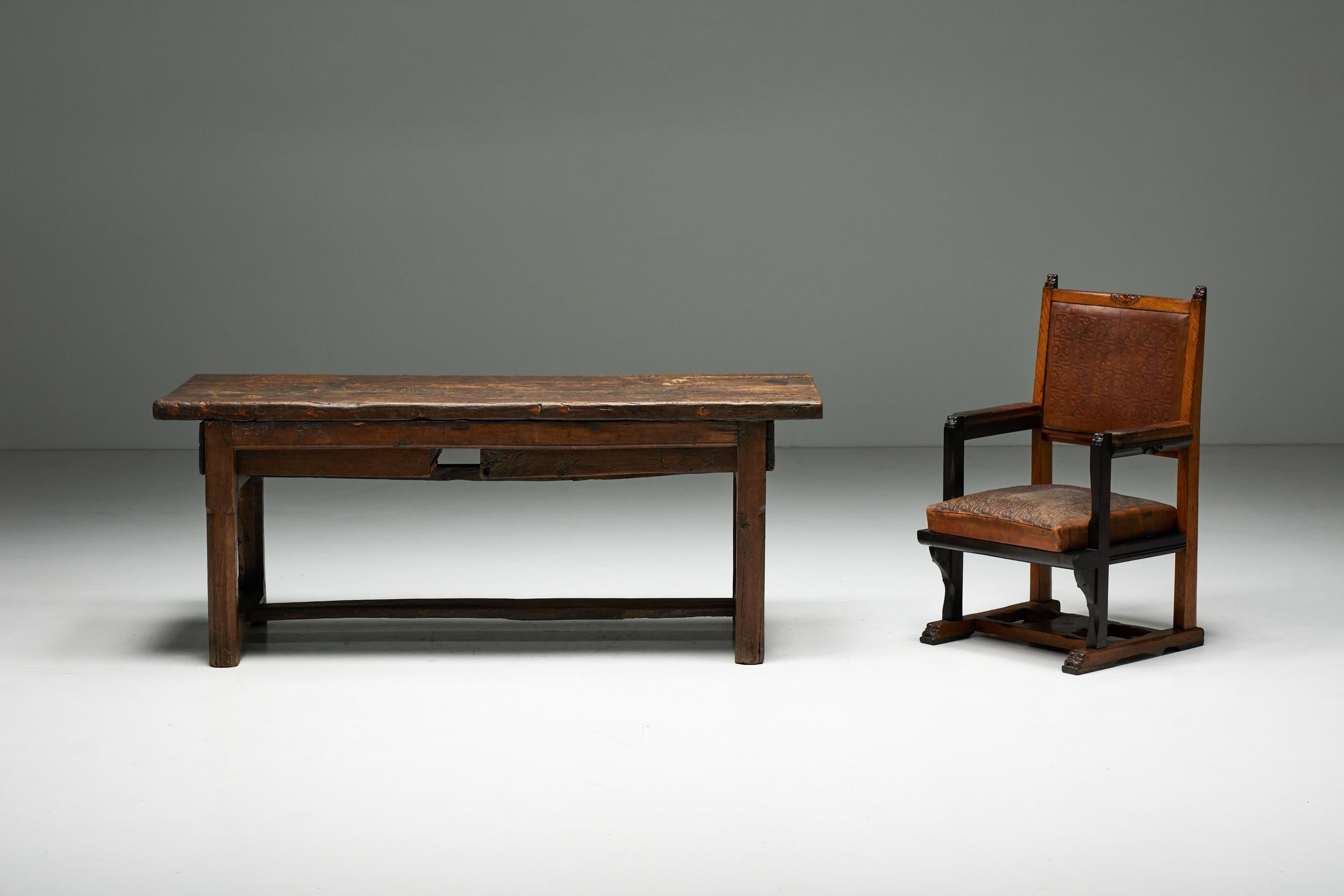 Rustic Wabi Sabi Desk, France, 19th Century For Sale 3