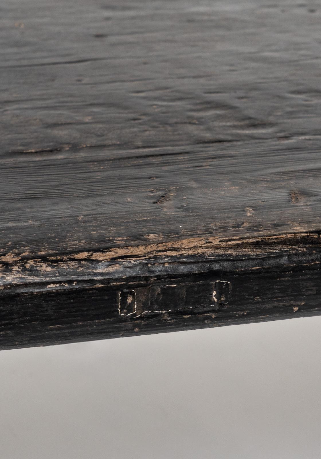 20th Century Rustic Wabi Sabi Elm Wood Coffee Table, 1960s, France