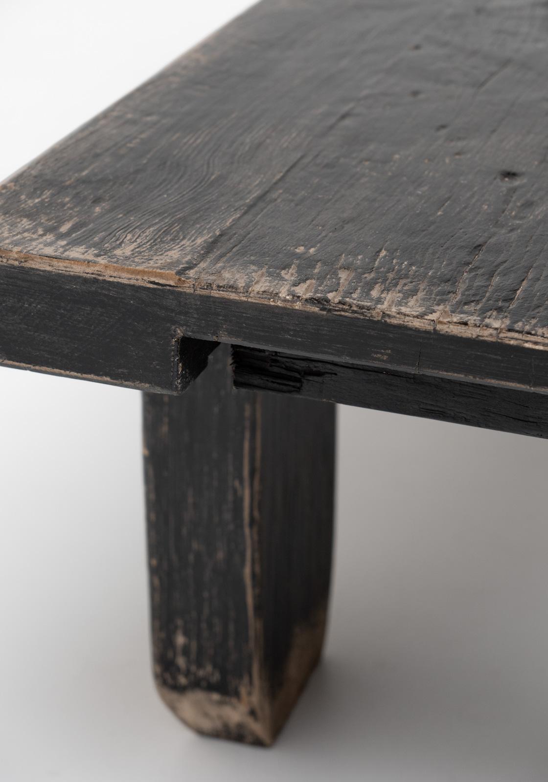 Rustic Wabi Sabi Elm Wood Coffee Table, 1960s, France 1
