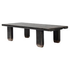 Rustic Wabi Sabi Elm Wood Coffee Table, 1960s, France