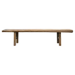 Banc rustique en bois d'orme Wabi Sabi