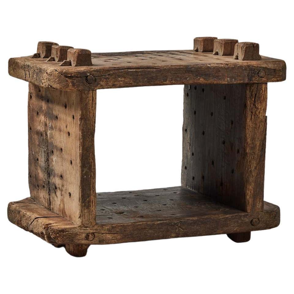 Rectangle Rustic Wood Coffee Table, France, Wabi-Sabi Insp, 1950's at ...