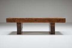 Rustic Wabi-Sabi Solid Wood Coffee Table