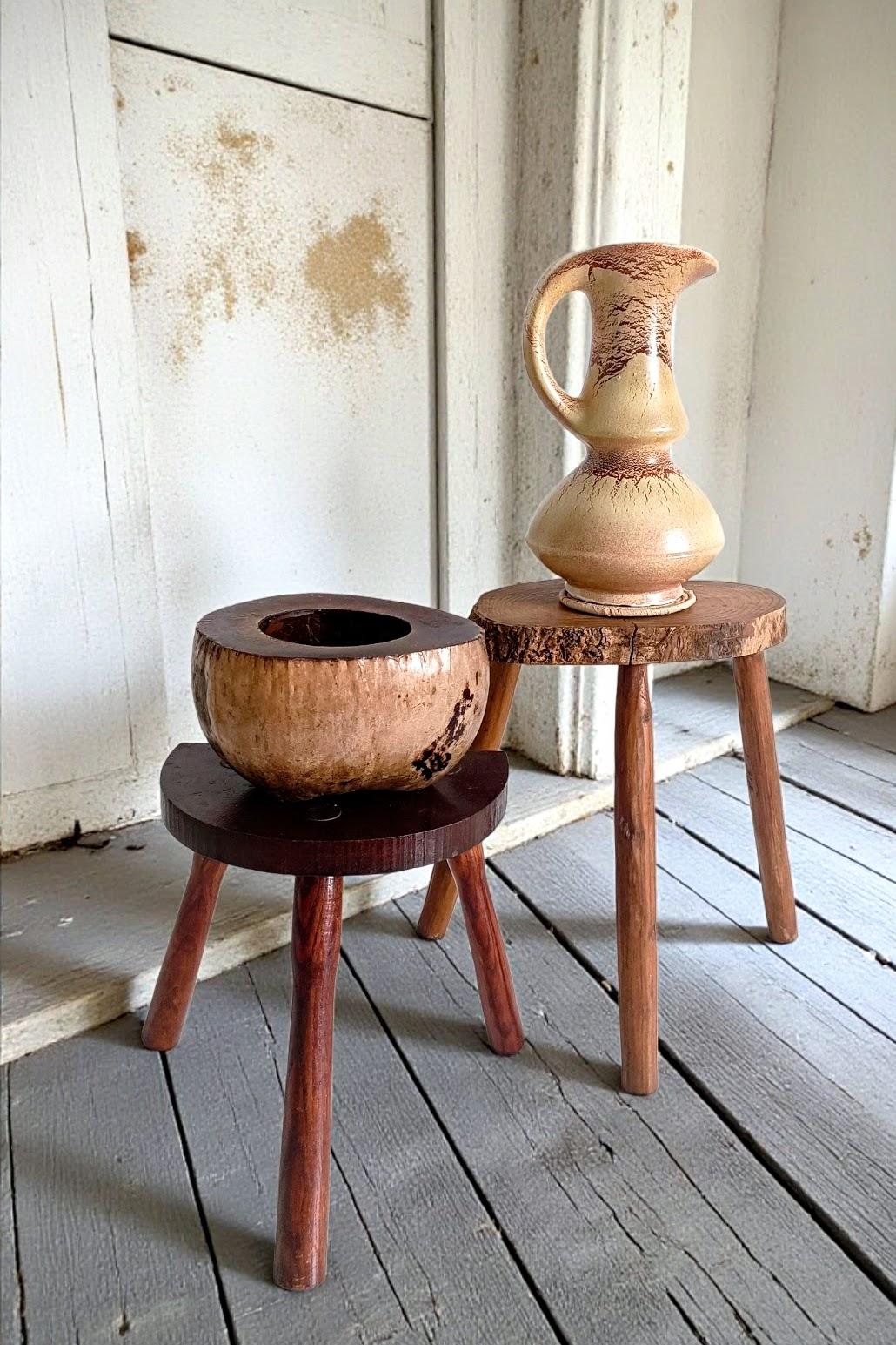 Rustic Wabi Sabi Wooden Accent Side Table Gueridon, France, Early 20th Century For Sale 13