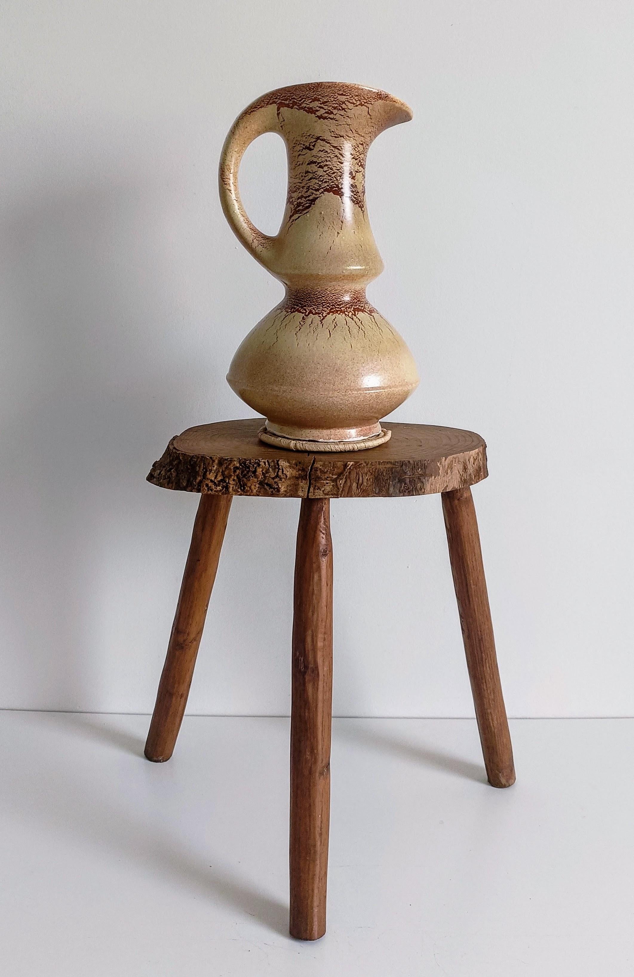Rustic Wabi Sabi Wooden Accent Side Table Gueridon, France, Early 20th Century For Sale 3
