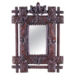 Rustic Wall Mirror Black Forest, Germany, circa 1880