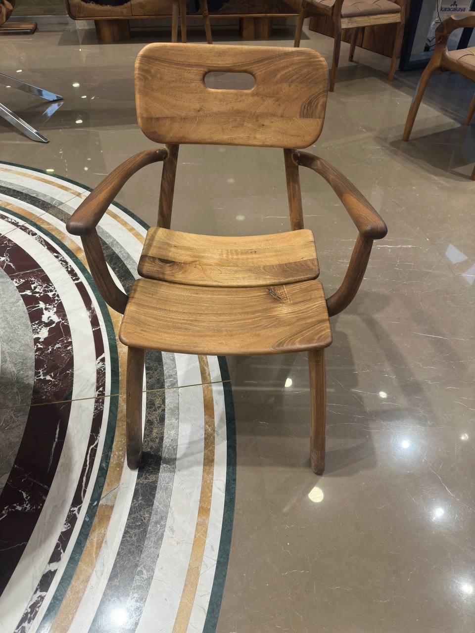 Rustic Walnut Dining Chair, Wood Chair, Wood Chair For Wood Table In New Condition For Sale In İnegöl, TR