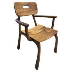 Rustic Walnut Dining Chair, Wood Chair, Wood Chair For Wood Table