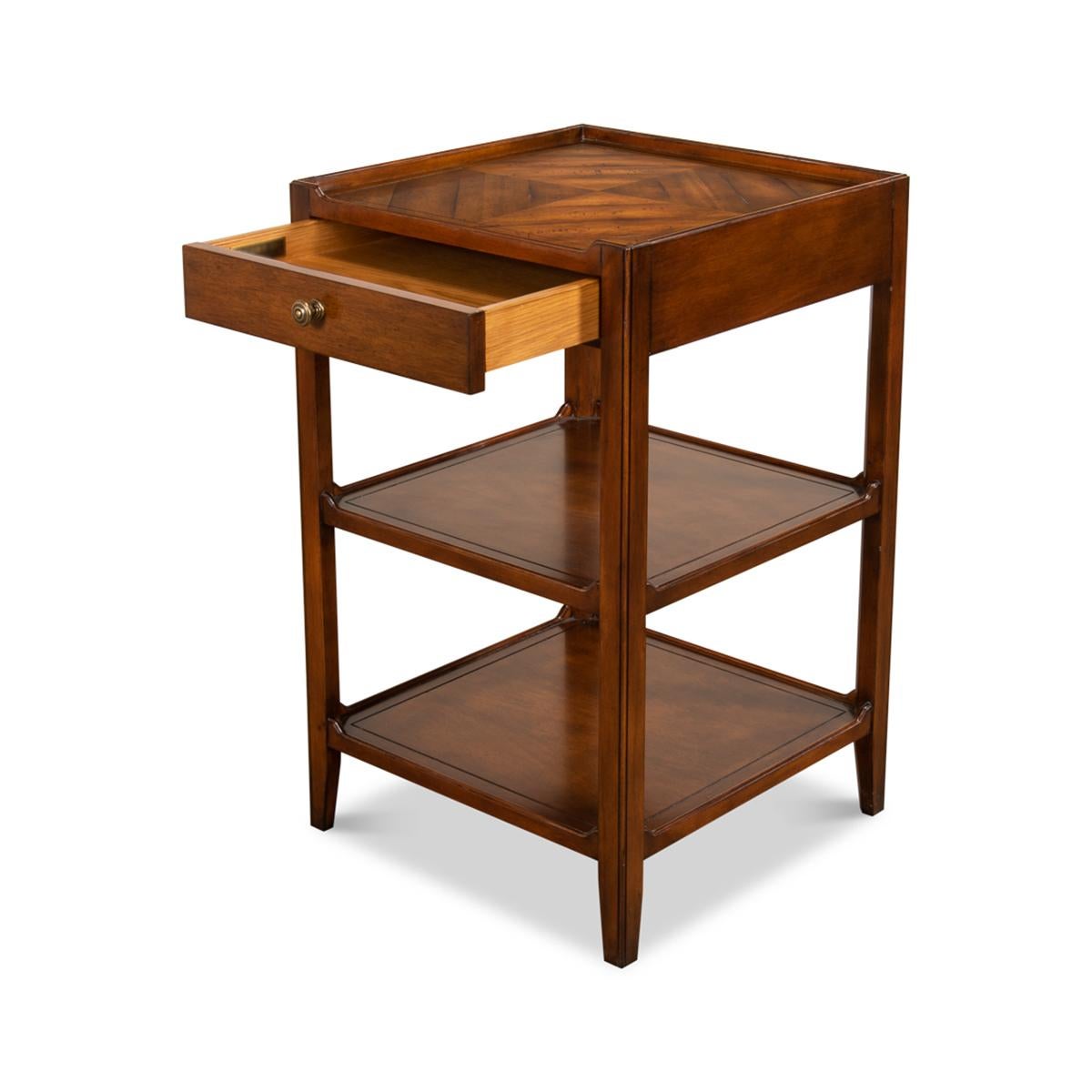 Rustic Walnut End Table In New Condition For Sale In Westwood, NJ