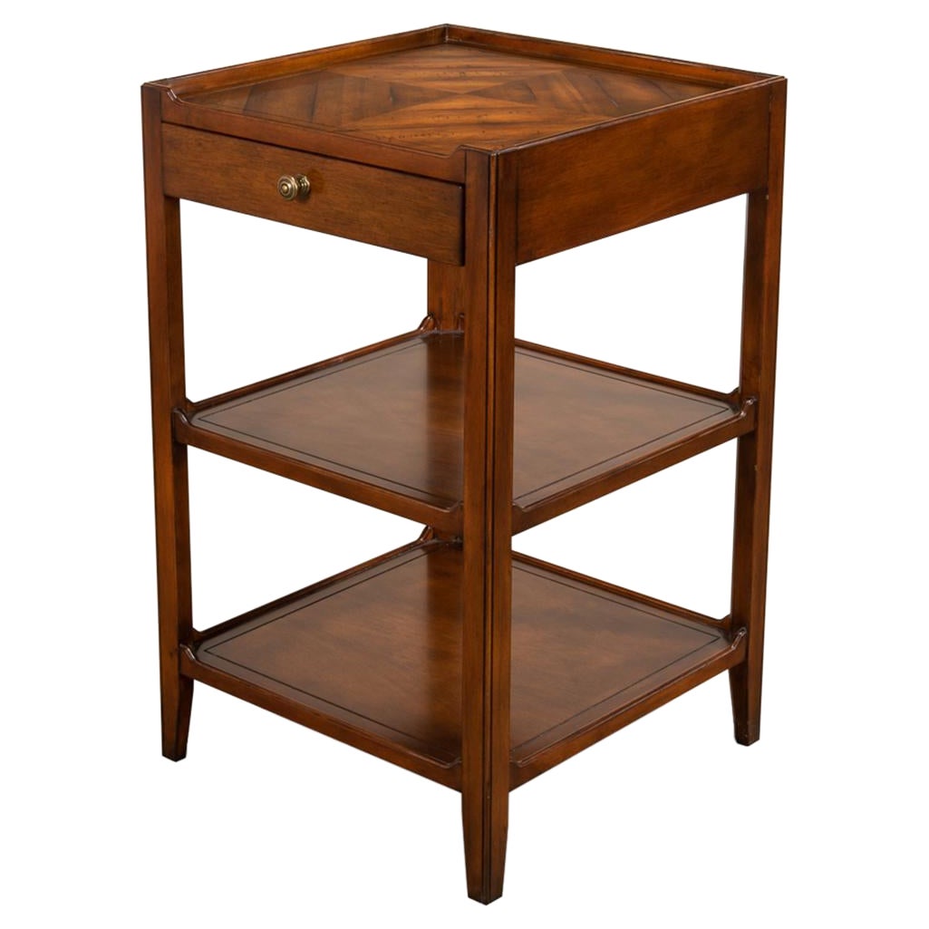 Rustic Walnut End Table