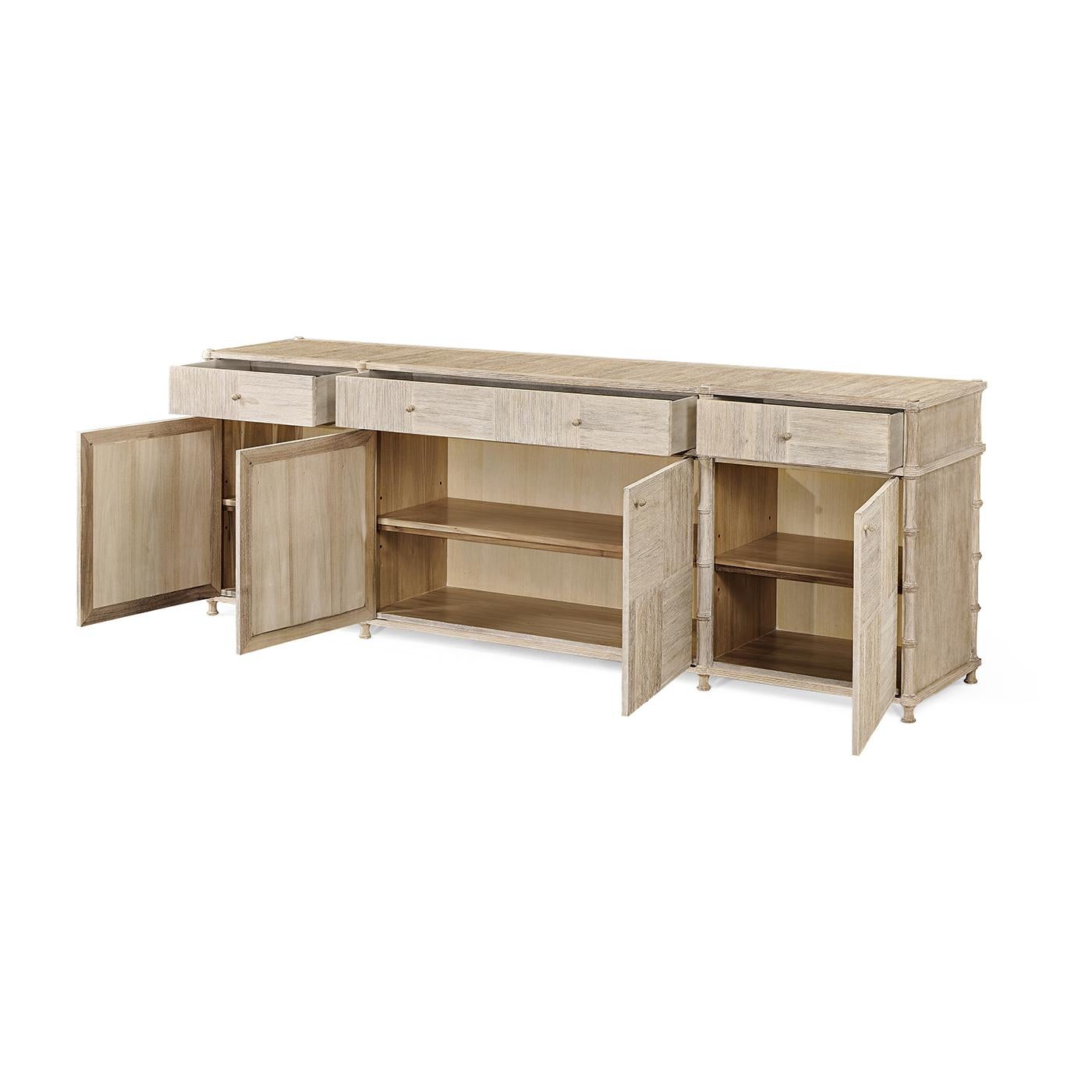 Rustic Washed Buffet Sideboard For Sale 6