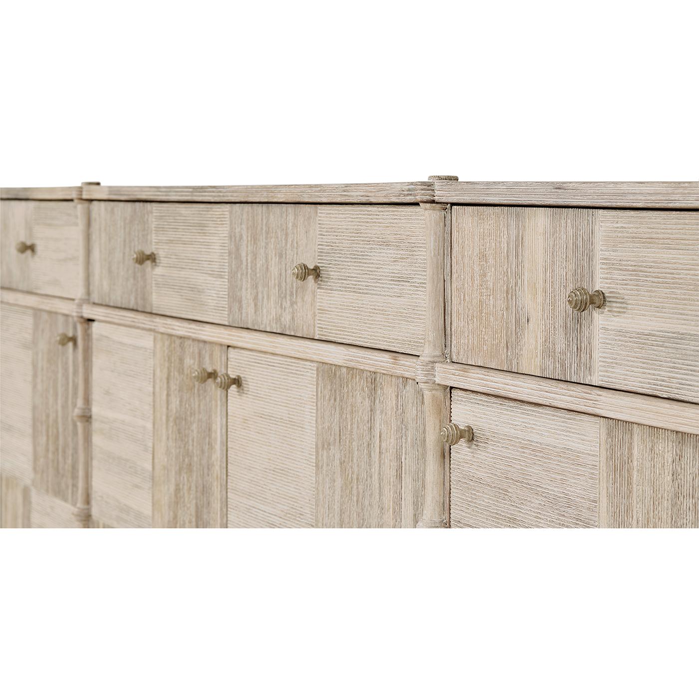Contemporary Rustic Washed Buffet Sideboard For Sale
