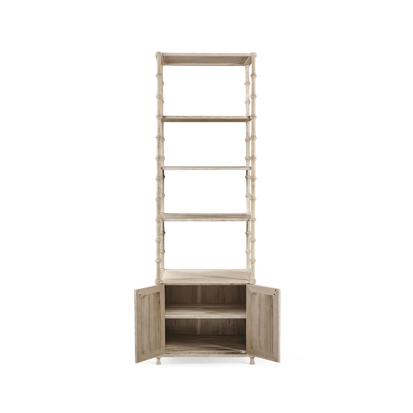 Rustic Washed Etagere For Sale 4