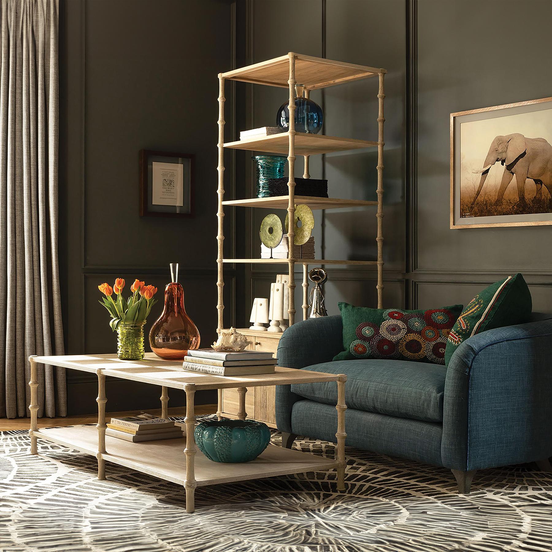 Rustic Washed Etagere For Sale 1
