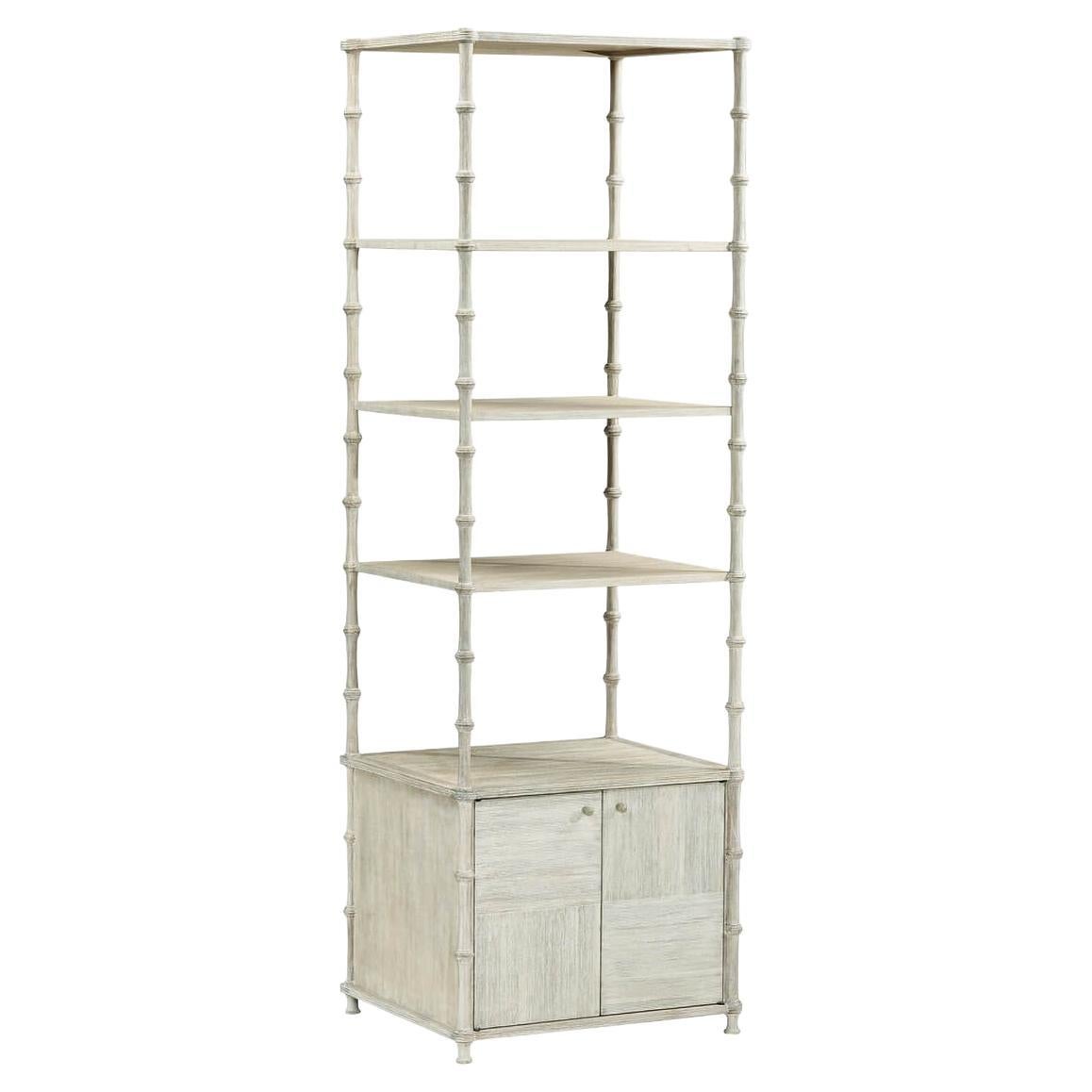 Rustic Washed Etagere For Sale