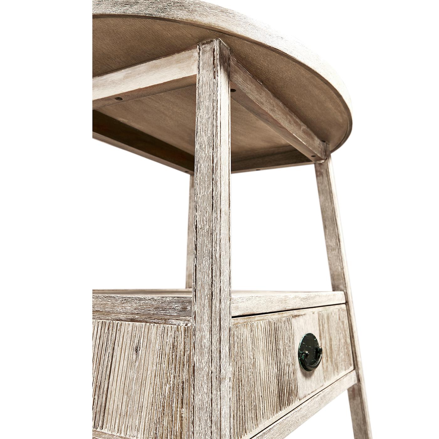 Legno Tavolino ovale rustico lavato in vendita