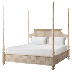 Letto a colonna Rustic Washed Pencil