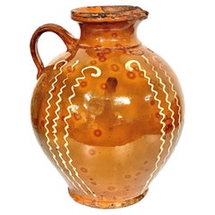 Antique 19th C. French Large Terracotta Water Pitcher 