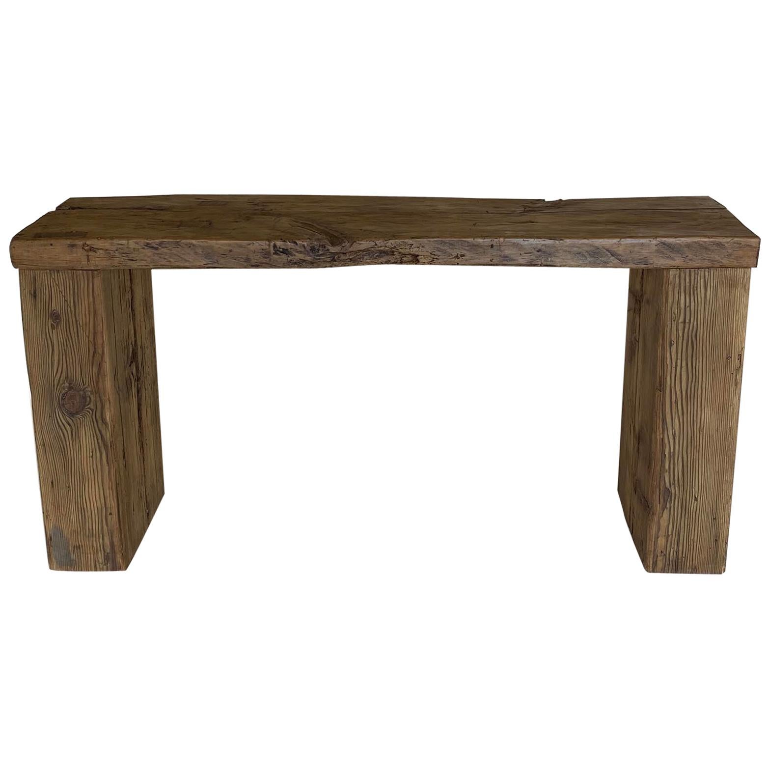 Rustic Waterfall Console