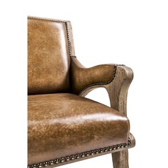 Rustic Western Leather Armchair