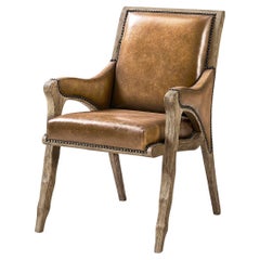 Rustic Western Leather Armchair