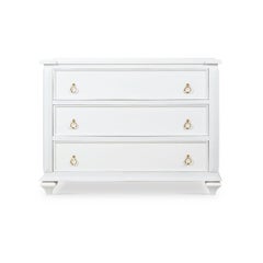 Rustic White Painted European Commode