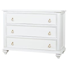 Rustic White Painted European Commode