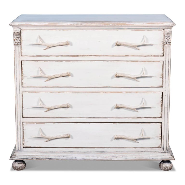 Rustic Whitewash Dresser For Sale at 1stDibs