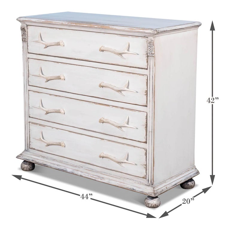 Rustic Whitewash Dresser For Sale at 1stDibs